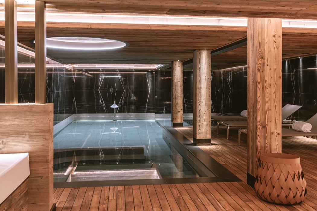 Luxury Indoor Spa with Pool and Alpine Design at Ultima Promenade Gstaad